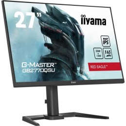 IIYAMA G-Master Red Eagle GB2770QSU-B5 Ecran PC 27'' WQHD Gamer - Dalle IPS - 0.5ms - 165Hz - HDMI, DP, USB - vue incliné