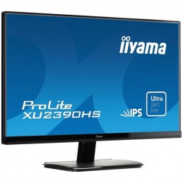 IIYAMA ProLite XU2390HS-B1 Ecran PC 23'' FHD - Dalle IPS - 4ms - HDMI, DVI, VGA - vue de trois quart