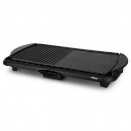 WEASY STO52 Noir Plancha électrique plaque effet pierre - 2000W - 52 x 27 cm - vue de trois quart