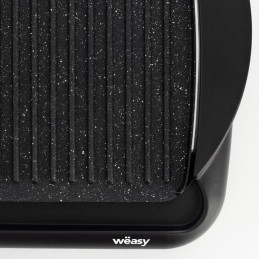 WEASY STO52 Noir Plancha électrique plaque effet pierre - 2000W - 52 x 27 cm - vue zoom
