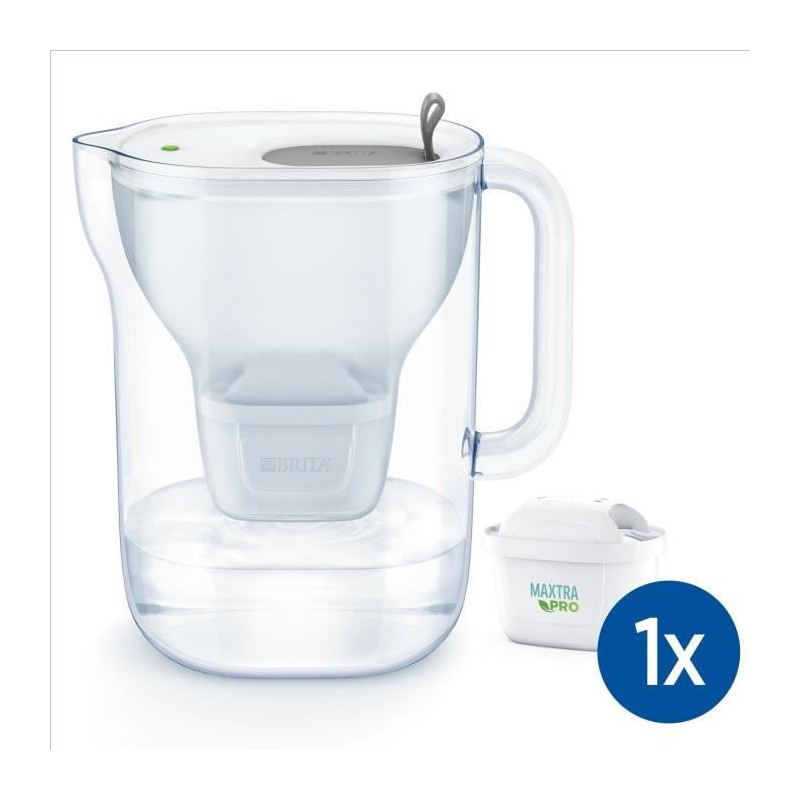 BRITA 1051699 Carafe filtrante Style XL grise 3.6L - inclus 1 cartouche filtrante MAXTRA PRO All-In-1