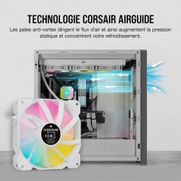 CORSAIR SP120 RGB ELITE Blanc Ventilateur SP Series 120mm (CO-9050136-WW) - vue airguide