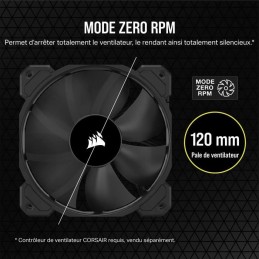 CORSAIR SP120 ELITE Noir Ventilateur SP ELITE Series 120mm AirGuide (CO-9050161-WW) - vue mode zéro rpm