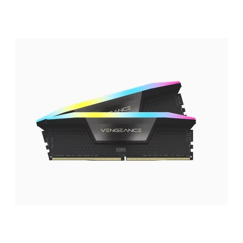 CORSAIR Vengeance RGB 32Go DDR5 (2x 16Go) RAM DIMM 6000MHz CL36  (CMH32GX5M2D6000Z36K) avec Quadrimedia