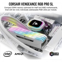 CORSAIR Vengeance RGB Pro SL 32Go DDR4 (2x 16Go) RAM DIMM 3200MHz CL16 (CMH32GX4M2E3200C) - vue en situation