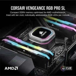 CORSAIR Vengeance RGB Pro SL 32Go DDR4 (2x 16Go) RAM DIMM 3600MHz CL18 (CMH32GX4M2Z3600C) - vue en situation