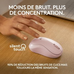 LOGITECH M240 Rose Souris sans fil Bluetooth Compacte (910-007121) - vue moins de bruit