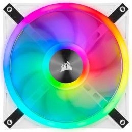 CORSAIR QL140 RGB Blanc Ventilateur Boitier PC 140mm PWM (CO-9050105-WW) - vue de face