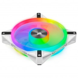 CORSAIR QL140 RGB Blanc Ventilateur Boitier PC 140mm PWM (CO-9050105-WW) - vue à plat