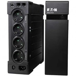 EATON ELLIPSE ECO 1200 USB DIN Onduleur 1200VA - 750W - 8 prises (EL1200USBDIN) - vue de face et dos