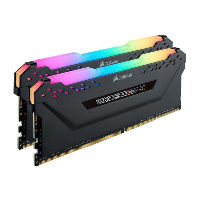 CORSAIR Vengeance RGB Pro 32Go DDR4 (2x 16Go) RAM DIMM 3600MHz - 1.35V - Noir (CMW32GX4M2D3600C18)