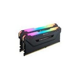 CORSAIR Vengeance RGB Pro 32Go DDR4 (2x 16Go) RAM DIMM 3600MHz - 1.35V - Noir (CMW32GX4M2D3600C18) - vue de trois quart