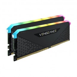 CORSAIR Vengeance RGB RS 16Go DDR4 (2x 8Go) RAM DIMM 3600MHz CL18 (CMG16GX4M2D3600C) - vue de trois quart