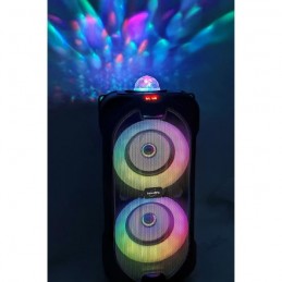 INOVALLEY KA07 BOWL Noir Enceinte bluetooth karaoke 40W - Boule LED Multicolore
