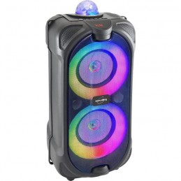 INOVALLEY KA07 BOWL Noir Enceinte bluetooth karaoke 40W - Boule LED Multicolore - vue de trois quart