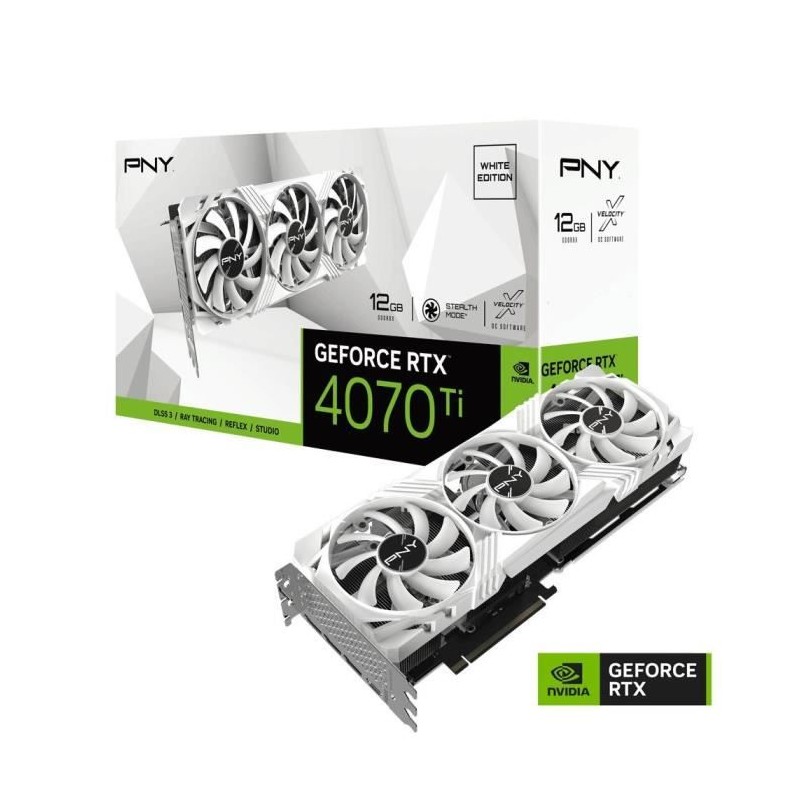 PNY GEFORCE RTX™ 4070 Ti 12GB VERTO Triple Fan Carte Graphique Nvidia - HDMI, DP