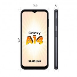 SAMSUNG Galaxy A14 4G Noir Smartphone 6.6'' - RAM 4Go - 128Go - Android 13 - vue de profil