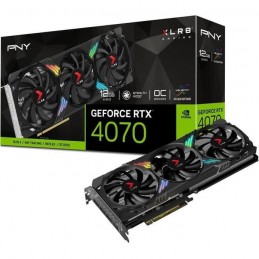 PNY GeForce RTX™ 4070 XLR8 Gaming VERTO EPIC-X RGB™ OC 12G Triple Fan Carte Graphique - HDMI, DP - vue emballage