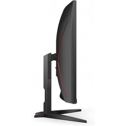 AOC C32G2AE/BK Ecran PC 32''  FHD Gamer incurvé - Dalle VA - 1ms - 165Hz - HDMI, DisplayPort - FreeSync - vue de profil