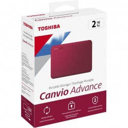 TOSHIBA 2To Canvio Advance Rouge Disque dur externe USB 3.2 (HDTCA20ER3AA) - vue emballage
