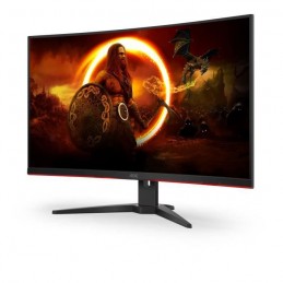 AOC CQ32G2SE/BK Ecran PC 32'' VA QHD Incurvé - 1ms - 165Hz - HDMI, DisplayPort - Freesync - vue de 3/4