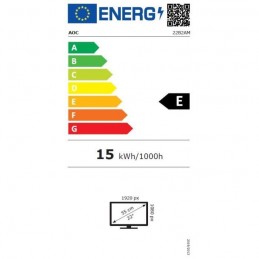 AOC 22B2AM Ecran PC 22'' VA FHD 4ms 75Hz - HDMI, VGA - Haut-Parleurs - vue étiquette énergie