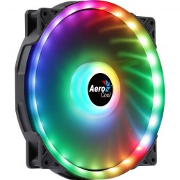 AEROCOOL Duo 20 ARGB 6pins Ventilateur Boitier PC 200mm (ACF6-DU10217.11) - vue de trois quart