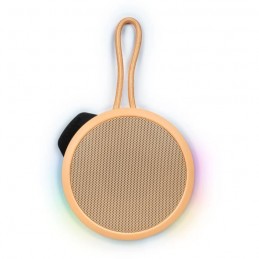 BIGBEN Party Enceinte portable Bluetooth 5.0 Orange Pastel - 15W - ronde, dragonne, effets lumineux