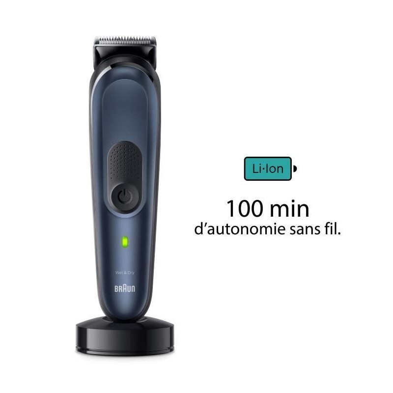 BRAUN Series 7 MGK7421 Tondeuse Tout-En-Un sans fil - Autonomie 100 min