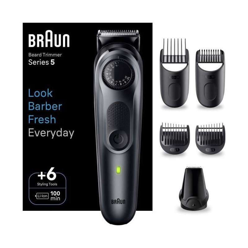 BRAUN Series 5 BT5450 Tondeuse à Barbe sans fil - Autonomie 100mn