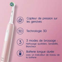 ORAL-B Pro Series 1 Rose Brosse à dents électrique sans fil - vue caractéristiques