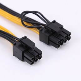 Adaptateur PCIe 6 pins vers 8 pins (6 + 2 pins) pour carte PCI Express - vue connecteurs