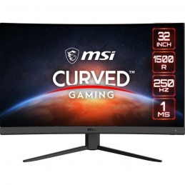 MSI Optix G32C4X Ecran PC 32'' VA FHD Gaming incurvé - 1ms - 250Hz - HDMI - DP - vue caractéristiques