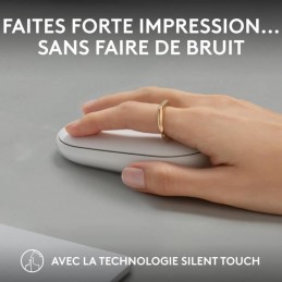 LOGITECH Pebble 2 M350s Blanc Souris sans fil (910-007013) - vue forte impression