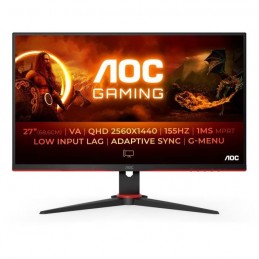 AOC Q27G2E/BK Ecran PC 27'' QHD Gamer - VA - 1ms - 155Hz - HDMI, DisplayPort - vue de face