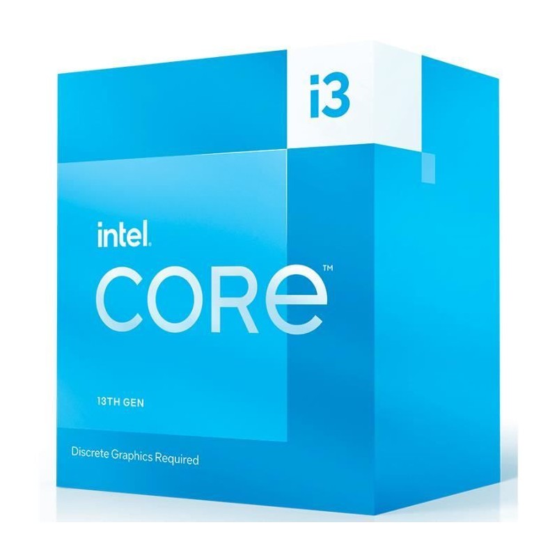 INTEL Core i3-13100F Processeur LGA-1700 - 4 Coeurs - 3.4GHz - 4.5GHz - TDP 89W (BX8071513100F)