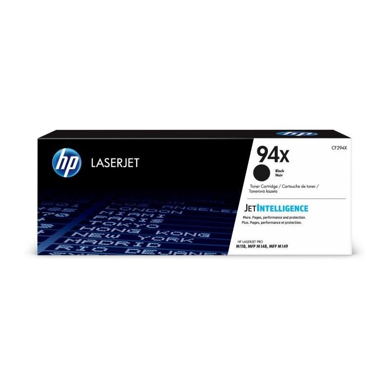 HP 94X Noir Toner Laser authentique (CF294X) 2800 pages pour HP LaserJet Pro M118, MFP M148