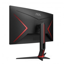 AOC CQ27G2S/BK Ecran PC 27'' QHD Incurvé Gamer - VA 1ms 144Hz - HDMI, DisplayPort, USB - Freesync - vue de dos 3/4 gauche