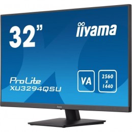 IIYAMA XU3294QSU-B1 Ecran PC 32'' WQHD - VA 4ms - 75Hz - HDMI, DP - vue de trois quart gauche