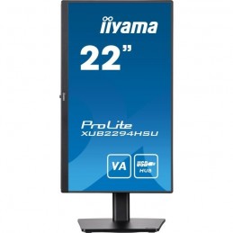 IIYAMA XUB2294HSU-B2 Ecran PC 22'' FHD LED - 1ms - 75Hz - HDMI, DP - vue mode portrait