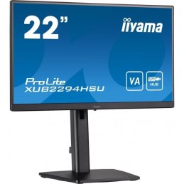 IIYAMA XUB2294HSU-B2 Ecran PC 22'' FHD LED - 1ms - 75Hz - HDMI, DP - vue de trois quart