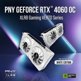 PNY GeForce RTX™ 4060 OC XLR8 Gaming VERTO 8GB Carte graphique Dual Fan Edition DLSS 3 - vue caractéristiques