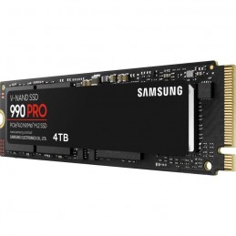 SAMSUNG 4To SSD 990 PRO NVMe 2.0 M2 2280 PCIe 4.0 (MZ-V9P4T0BW) - vue de trois quart