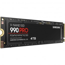 SAMSUNG 4To SSD 990 PRO NVMe 2.0 M2 2280 PCIe 4.0 (MZ-V9P4T0BW) - vue de 3/4