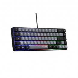 THE G-LAB KEYZ HYDRO GRB Clavier Gaming Membrane 60% touches Gris et Noir -  AZERTY - vue de trois quart