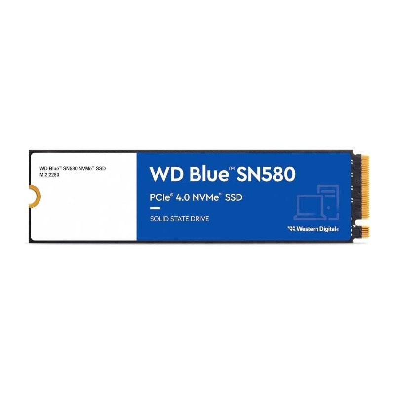 WESTERN DIGITAL 2To SSD WD SN580 NVMe PCIe Gen4 (WDS200T3B0E)