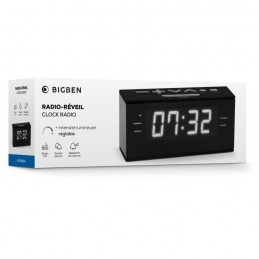 BIGBEN INTERACTIVE RR60NG Noir et gris Radio Réveil - Double alarme - vue emballage