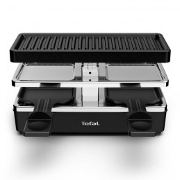 TEFAL RE230812 Noir Appareil à raclette et grill 2 personnes - Modulable - 400W - vue de face