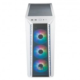 COOLER MASTER MasterBox MB520 ARGB Blanc Boitier PC Façade Mesh - 3x 120mm - vue de face