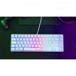 THE G-LAB KEYZ-HYDROGEN-W/FR Blanc Clavier Gaming filaire - Membrane 60% - vue de dessus